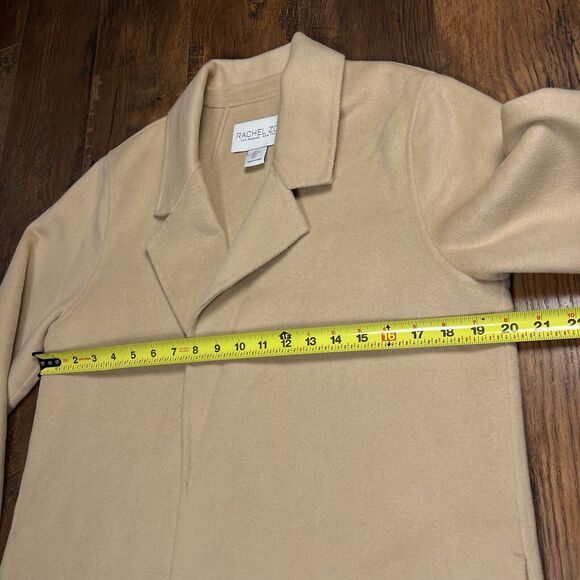 Rachel Zoe Women's Wool Blend Long Cardigan Coats Size L Beige - Picture 9 of 10